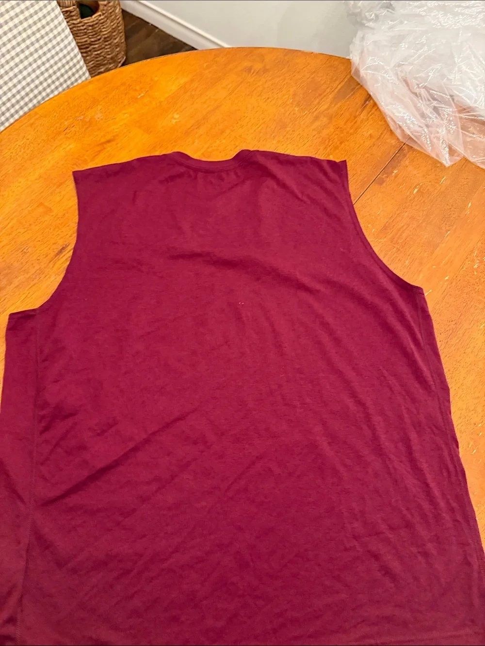 Nike Sleeveless Virginia Tech Basketball Tee - Maroon with Orange Logo xxl
